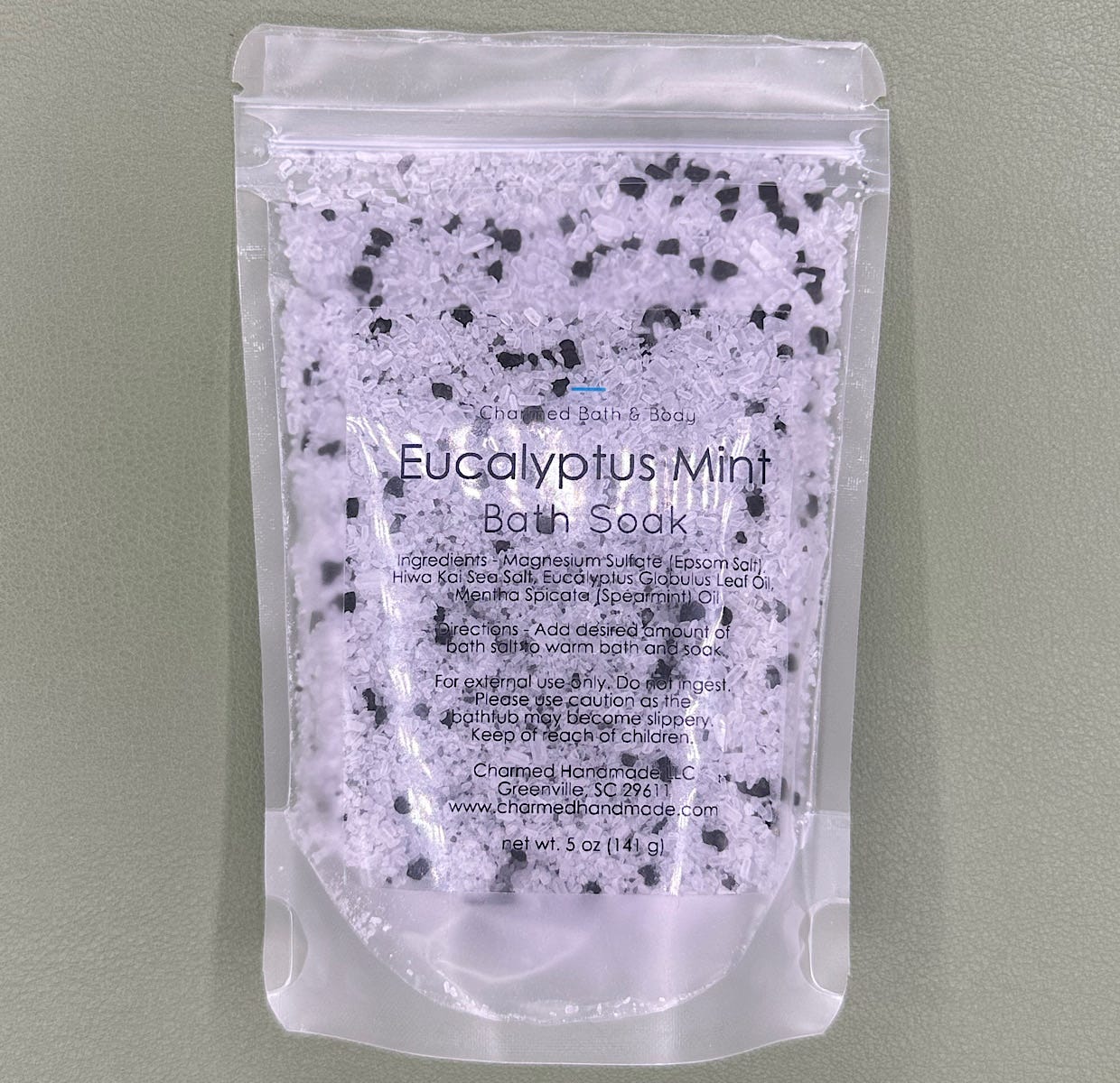 Eucalyptus & Spearmint Bath Salt Pouch