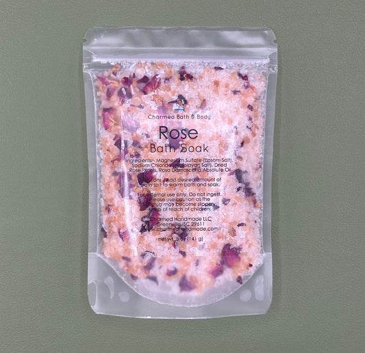 Rose Bath Salt Pouch